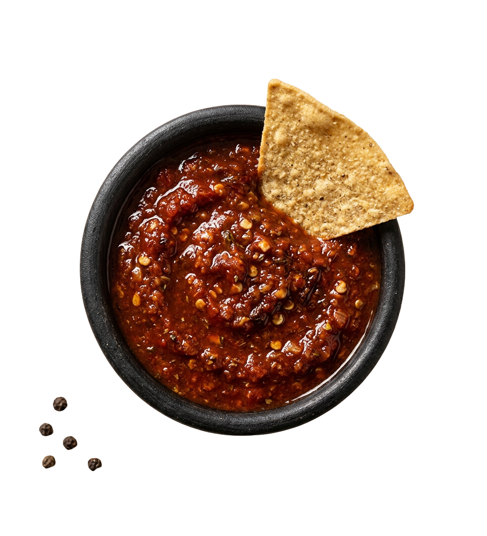 Habanero salsa bowl pairing